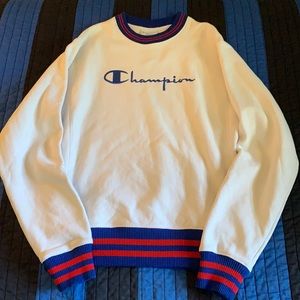 NEW Vintage Champion White Pullover Sweatshirt